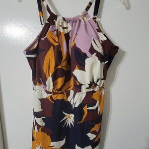 EVRI Tankini Swim Top Sz 2 Halter Style  Floral